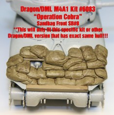 1/35 WWII Sherman M4A1 "Operation Cobra" Sandbag Front Set 2 for Dragon/DML #6083 kit