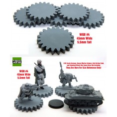 War Game / Figure Bases Set #4 (6pcs, Width: 45mm, Height: 5.5mm)