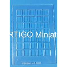 1/56 Mold for 35x Squared Paving/Bricks (laser cut acrylic, for wargaming 28-32mm)