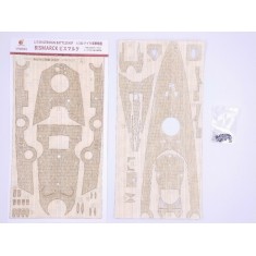 1/350 German Battleship Bismarck Wooden Deck for Tamiya kit #78013