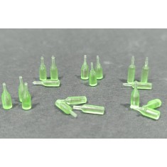 75mm Green Glass Bottles set (18pcs)
