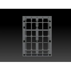 1/35 Window with Grate #1