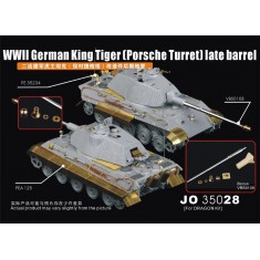 1/35 WWII German King Tiger Porsche Turret Late Barrel Upgrade Set for Dragon/Tamiya kit