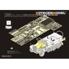 1/35 WWII German SdKfz.10 Asuf.B Half Track Early Version Detail Set for Dragon kit #6731