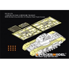 1/35 WWII Churchill Mk.VII Infantry Tank Track Covers Detail set for AFV Club #AF35324