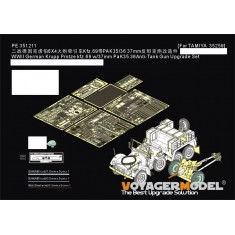 1/35 WWII German Krupp Protze Kfz.69 with PaK35/36 PE Upgrade Set for Tamiya kit