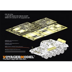 1/35 WWII British Comet A-34 Upgrade Detail set for Tamiya kit #35380