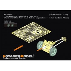 1/35 WWII German 37mm PaK35/36 PE Set with Wheels for Tamiya kit