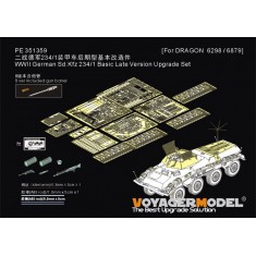 1/35 WWII Sd.Kfz.234/1 Late Detail Set Version B with Metal Gun Barrel for Dragon