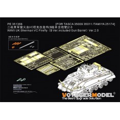 1/35 WWII British Sherman VC Firefly with Gun Barrel Ver.2.0 for Tasca 35009/35011 /Tamiya 25174