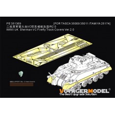 1/35 Sherman VC Firefly Track Covers 2.0 for TASCA 35009/35011 / Tamiya 25174