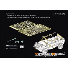 1/35 WWII Schwimmwagen Type 166 w/Wide Wheels Detail Set for Tamiya #35224
