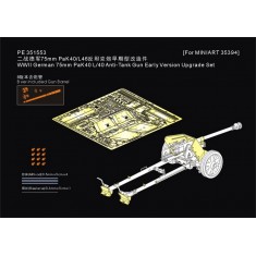 1/35 WWII German 75mm PaK40 L/46 PE Set with Gun Barrel for MiniArt kit