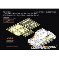 1/35 WWII KV-2 Heavy Tank Basic Detail Set Version B with Gun Barrel for Academy