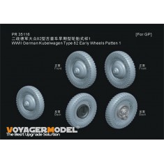 1/35 WWII German Kubelwagen Type 82 Early Wheels Patten 1