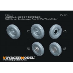 1/35 WWII German Schwimmwagan Type 166 Wide Wheels Pattern 1