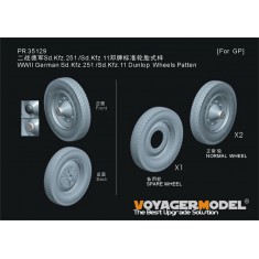 1/35 WWII German Sd.Kfz.251 /Sd.Kfz.11 Dunlop Wheels Pattern
