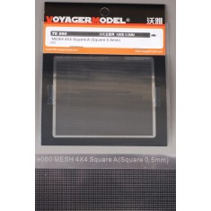 Metal Mesh 4x4 Square A for Universal Use (Square 0.5mm, Sheet size: 90mmx80mm)