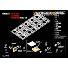 1/35 Modern AFV Road Wheels Stenciling Templates Ver. 3 for Trumpeter/HobbyBoss