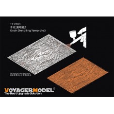 Wood Grain Stencil Template set #3 (Airbrush Paint Masking)