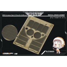 1/35 WWII German King Tiger (Porsche Turret) Grills Set for Tamiya kit (1PE) 