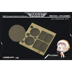 1/35 WWII German Panther D/A Grills Set for Dragon kit (1 Photo-Etched Sheet)