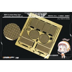 1/48 WWII German King Tiger (Henschel Turret) Grills set for Tamiya kit #32536