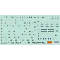1/144 ROCAF F-16A/B Stencils & Markings Decal 