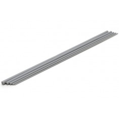 Styrene/PS Round Rod (diameter: 5.0mm, length: 250mm, 4pcs, gray)