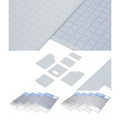 Styrene Plate (with calibrated: blue, B5, thickness: 0.8mm, 2pcs)