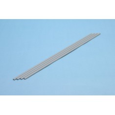 Styrene/PS Half Circle Stick (diameter: 4.0mm, length: 250mm, 4pcs, gray)