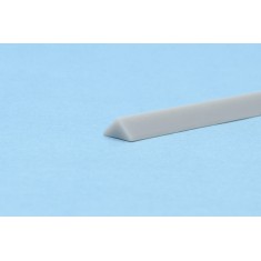 Styrene/PS Right Angle Triangle Stick (side: 4.00mm, length: 250mm, 4pcs, gray)