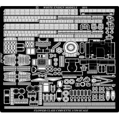 1/350 Flower-Class Corvette Photo-etched Detail set for Mirage kits (2 PE sheets)