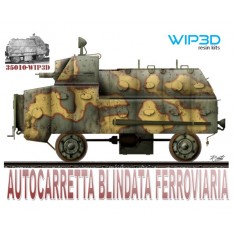 1/72 Railway Armored Truck Resin kit w/Train Track