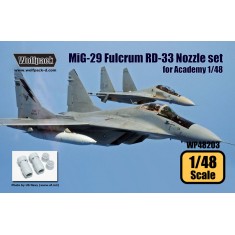 1/48 Mikoyan-Gurevich MiG-29 Fulcrum RD-33 Engine Nozzle Set for Academy kits (4 Resin)