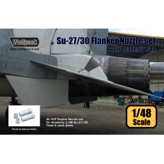 1/48 Sukhoi Su-27/30 Flanker AL-31F Engine Nozzle Set for Academy kit