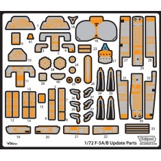 1/72 F-5A/B Freedom Fighter Detail-up Photo-Etched set for Italeri kit (40+ PE Parts)