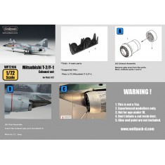 1/72 Mitsubishi T-2/F-1 Exhaust Set for Platz Kit