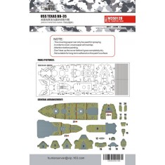 1/350 USS Texas (BB-35) Deck Paint Masking for Trumpeter kit #05340
