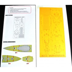 1/700 USS California (BB-44) 1941 Deck Paint Mask for Trumpeter kit #05783