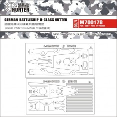1/700 German Battleship H39-Class Hutten Deck Painting Mask for Veryfire Model #VF700906
