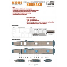 1/350 Imperial Japanese Navy Aircraft Carrier "Shokaku" 1941 Wooden Deck for Fujimi #60003