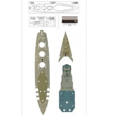 1/700 HMS Rodney Wooden Deck for Meng Model #PS001