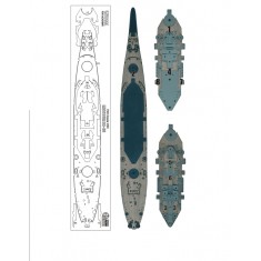 1/700 USS Missouri (BB-63) Wooden Deck for Academy kit #14214