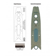 1/700 Japanese Battleship Yamato Wooden Deck for Pit-Road kit #W200