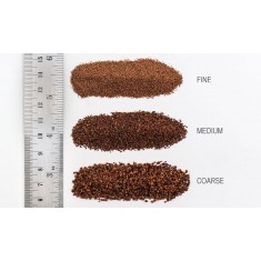 Roadbed/Track-Bed - Brown Coarse Ballast (coverage area = 21.6 in3 / 353 cm3)