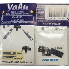 1/72 Messerschmitt Me 262A Late Instrument Panel for Arma Hobby Kit