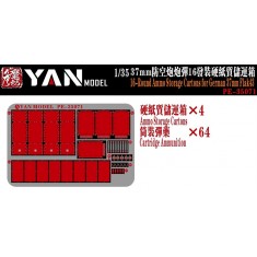 1/35 37mm Flak43 Ammunition in Cardboard Storage Box (16 Rounds)