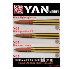 1/35 88mm Flak 36/37 Ammunition (15 Rounds)
