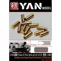 1/35 German 75mm Gr Patr KwK Mit Kl A Z 23 Shell Casing Set (12pcs)